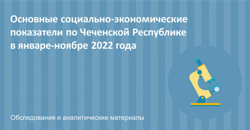 Основные социально-экономические показатели по Чеченской Республике в январе-ноябре 2022 года
